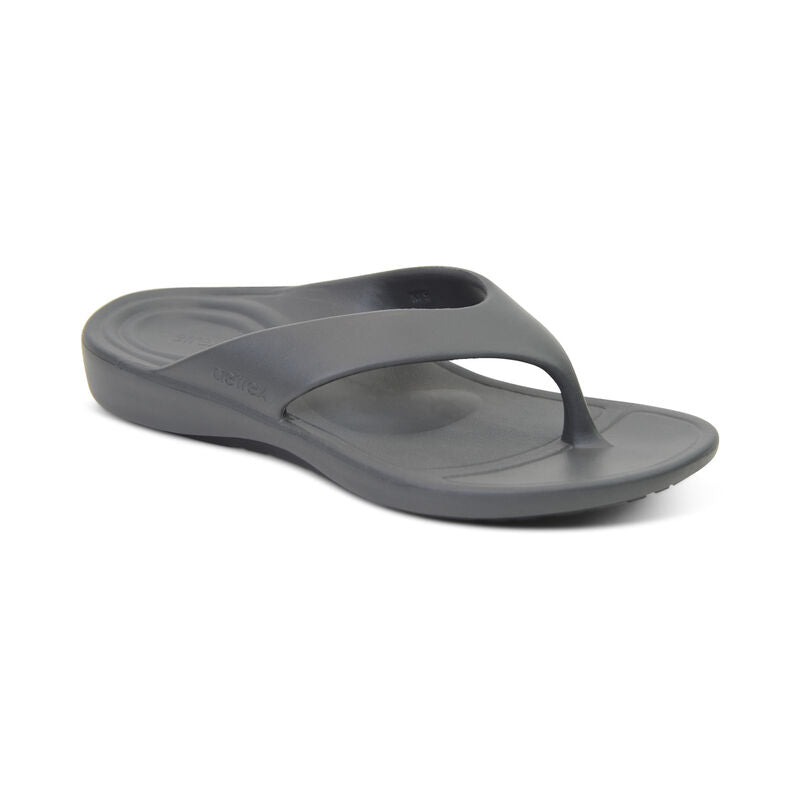 Aetrex Maui Orthotic Flips Men Charcoal