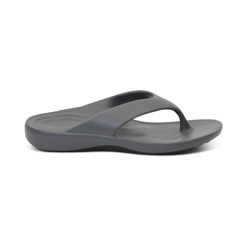 Aetrex Maui Orthotic Flips Men Charcoal