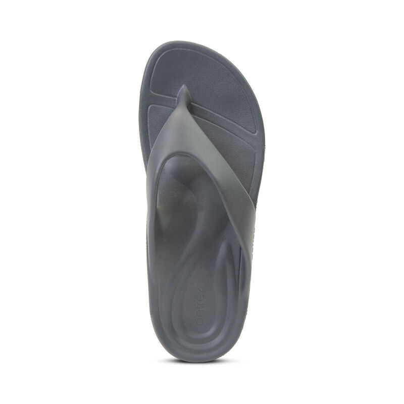 Aetrex Maui Orthotic Flips Men Charcoal