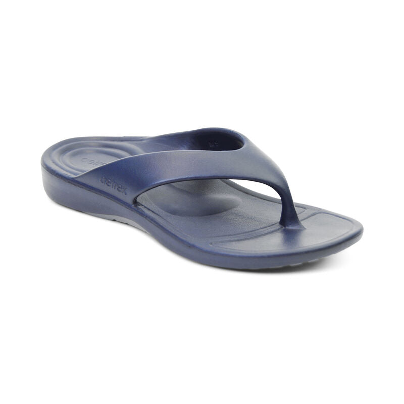 Aetrex Maui Orthotic Flips Men Navy