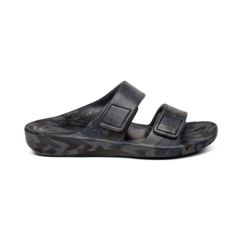 Aetrex Milos Orthotics Slides Men Navy Camo