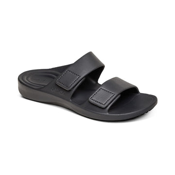 Aetrex Milos Orthotic Slides Charcoal (MSLATXL9206M)