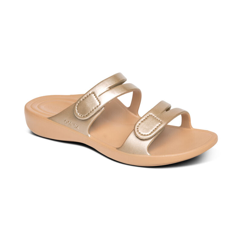 Janey Sport Slides Champagne