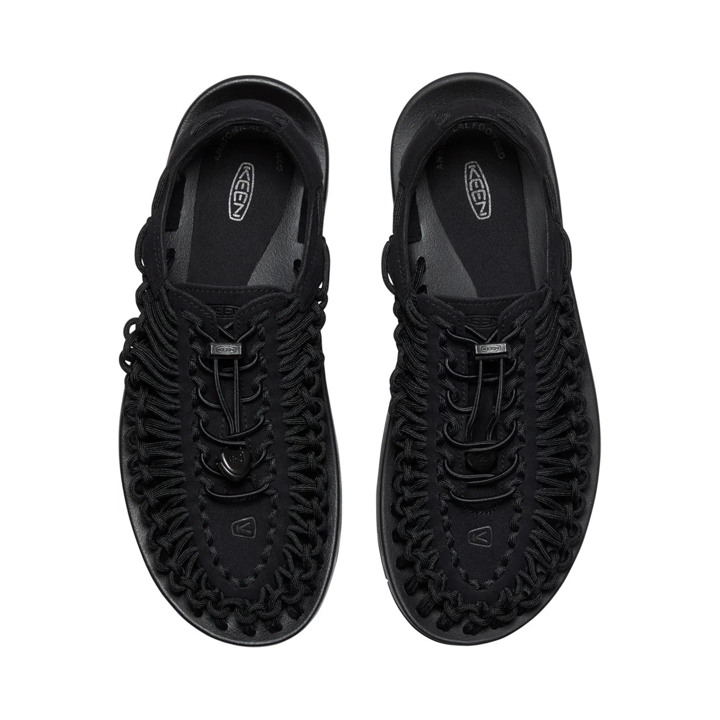 MEN UNEEK FLAT SANDALS BLACK/BLACK - Sole Therapy