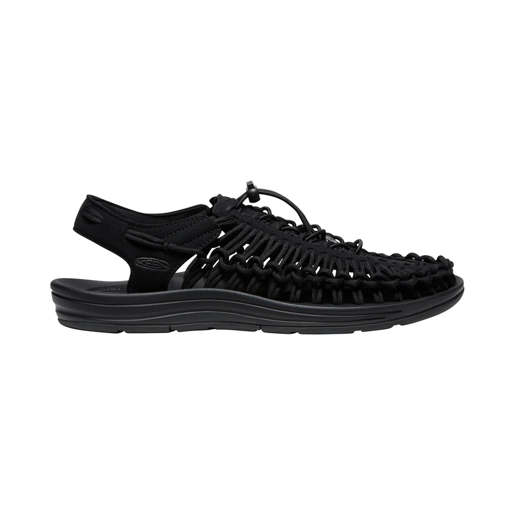 MEN UNEEK FLAT SANDALS BLACK/BLACK - Sole Therapy