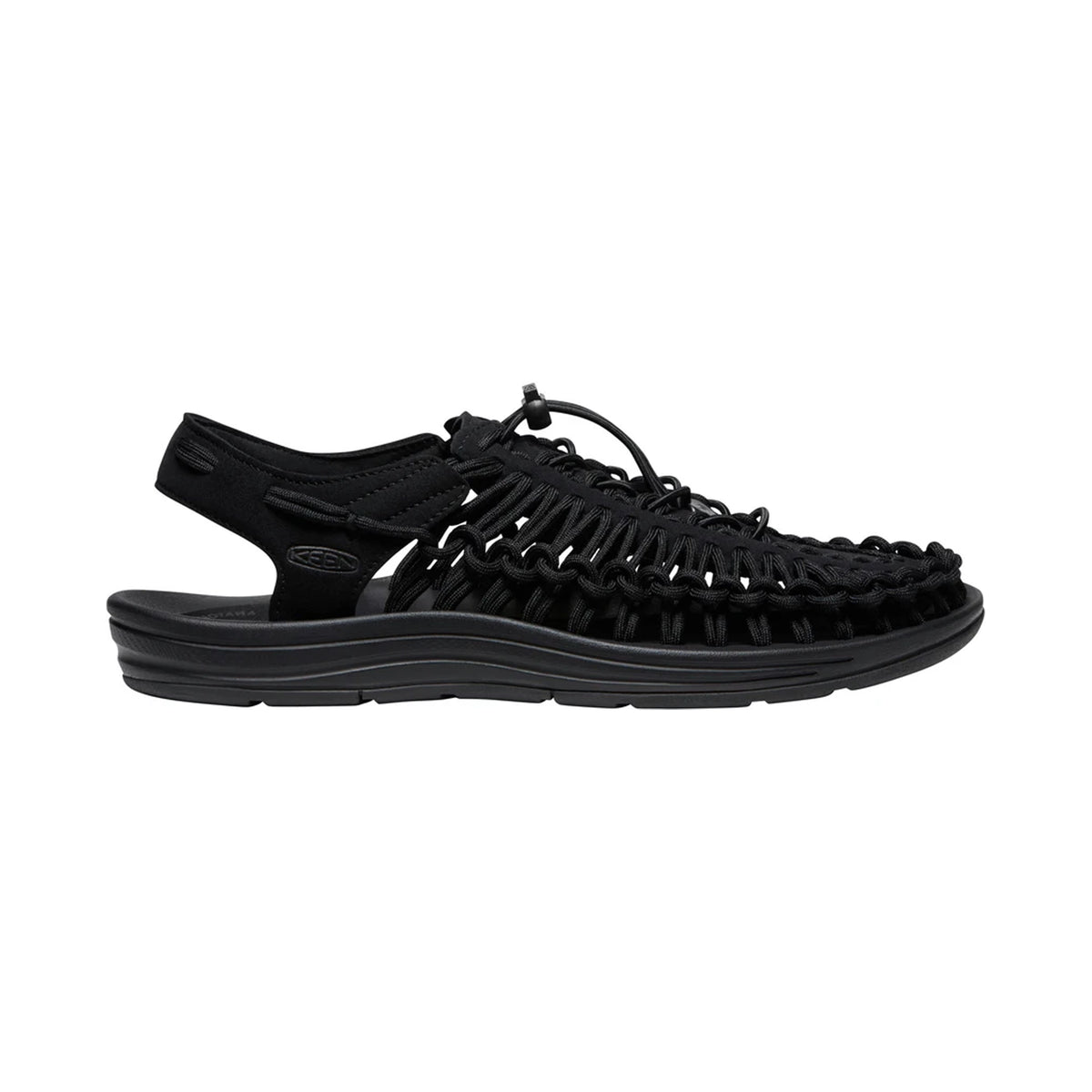 MEN UNEEK FLAT SANDALS BLACK/BLACK - Sole Therapy