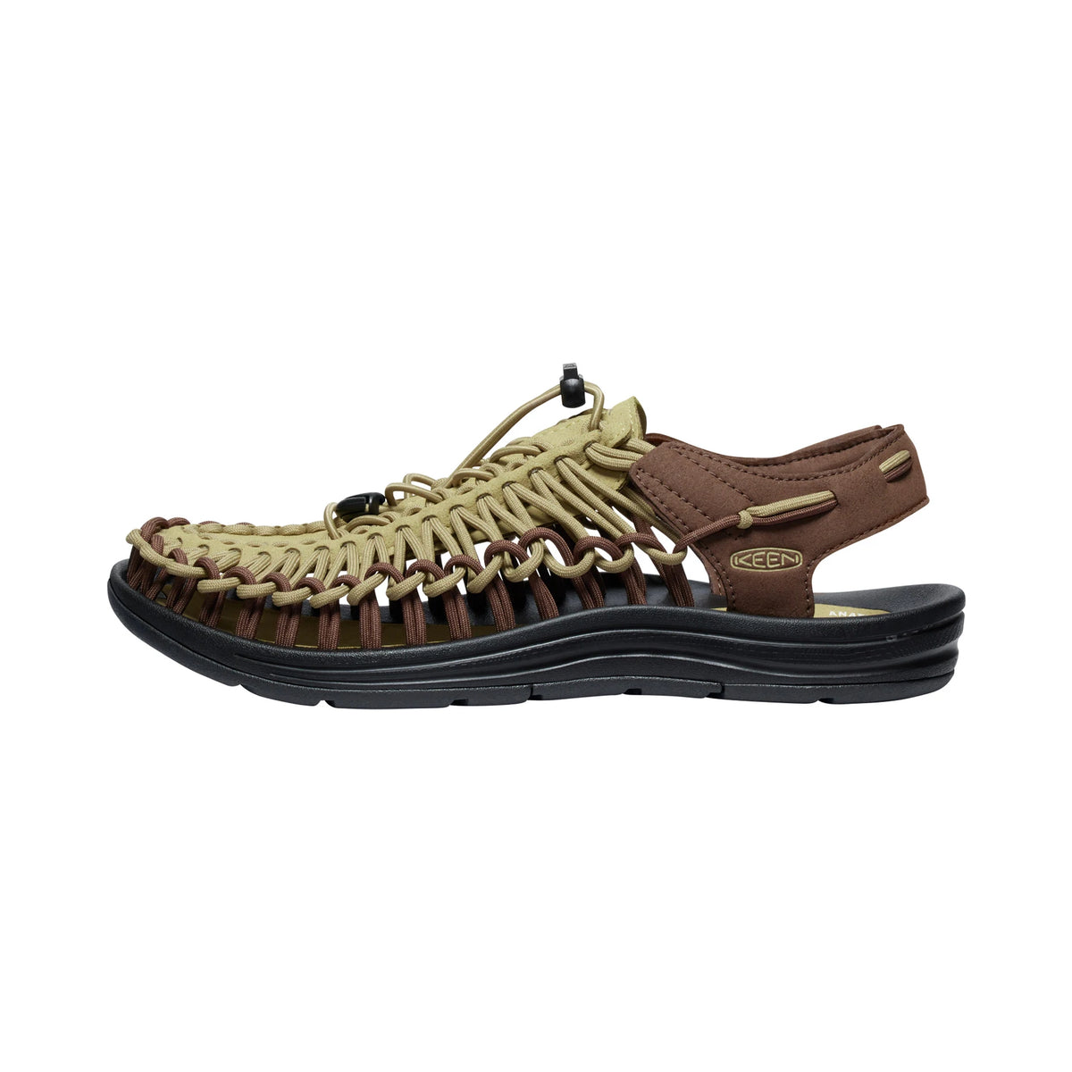 MENS UNEEK FLAT SANDALS KHAKI/DARK EARTH - Sole Therapy