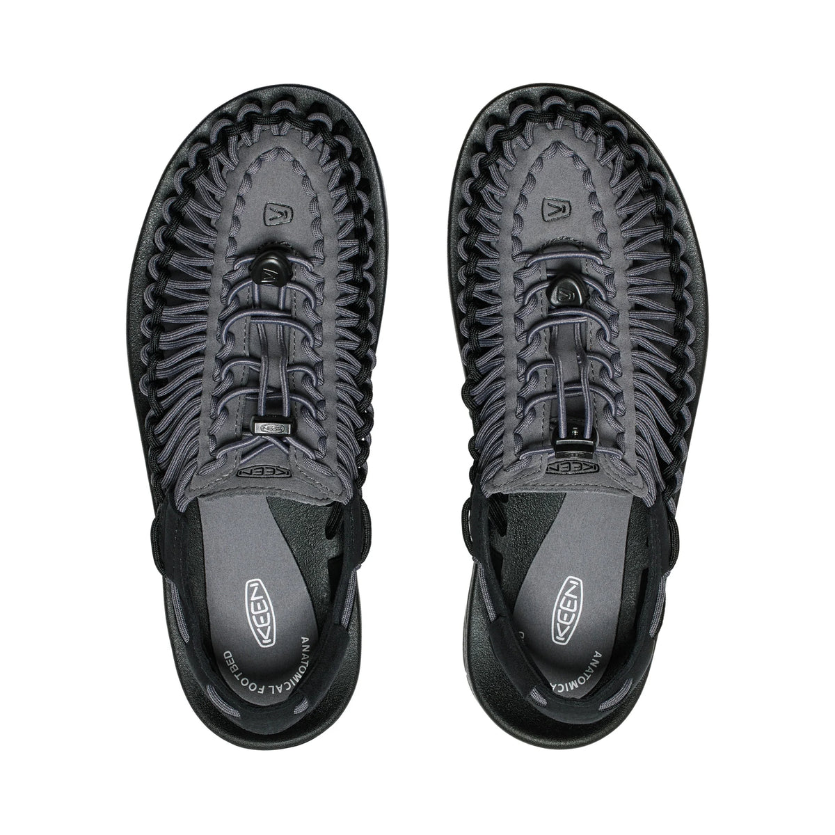 MENS UNEEK FLAT SANDALS MAGNET/STEEL GREY - Sole Therapy
