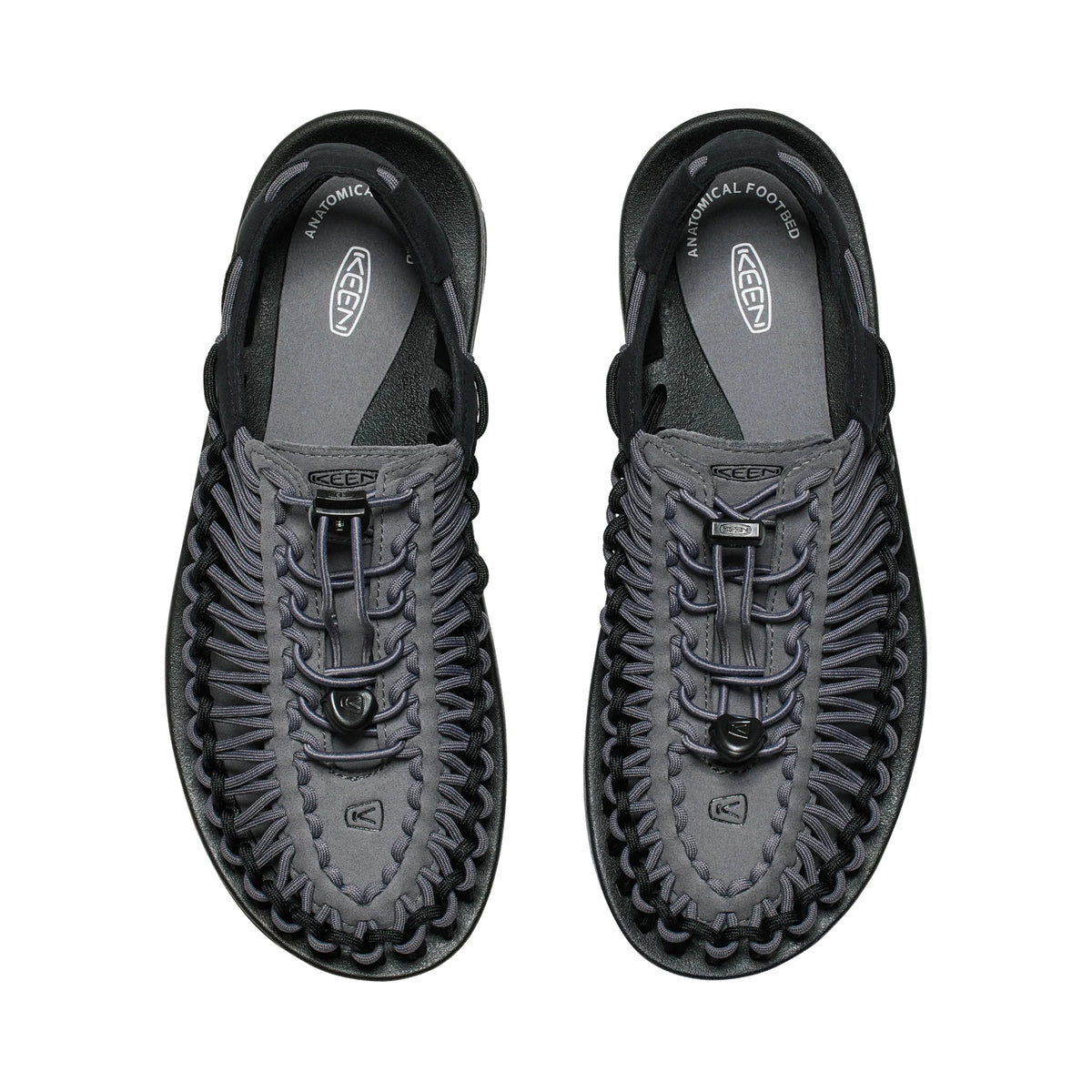 MENS UNEEK FLAT SANDALS MAGNET/STEEL GREY - Sole Therapy