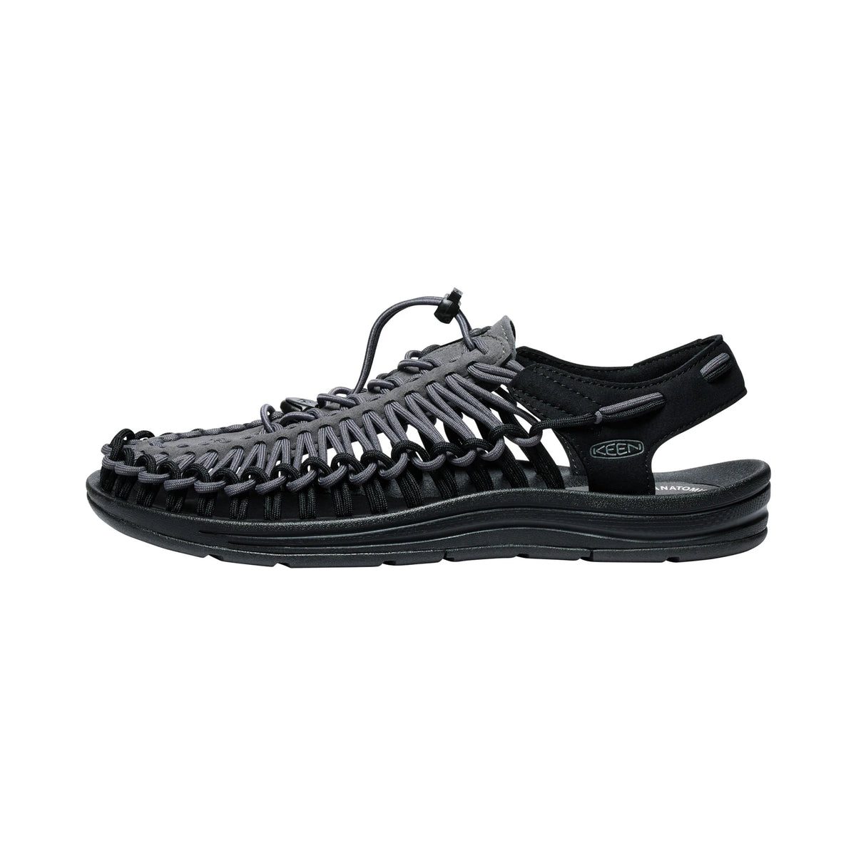 MENS UNEEK FLAT SANDALS MAGNET/STEEL GREY - Sole Therapy
