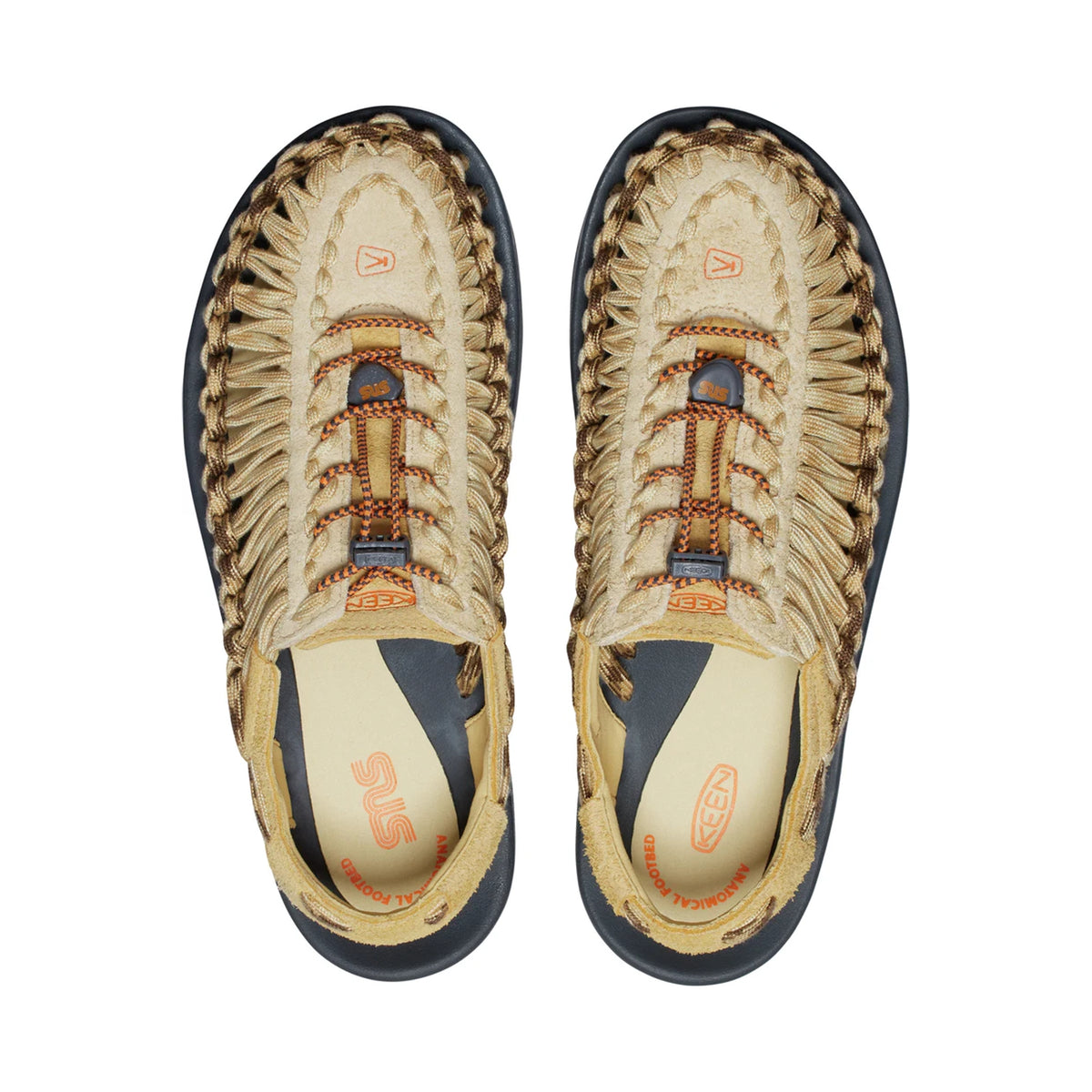 MENS UNEEK FLAT SANDALS WHEAT/REED YELLOW - Sole Therapy