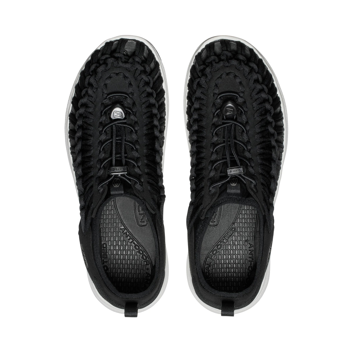 MENS UNEEK O3 FLAT SANDALS BLACK /STAR WHITE - Sole Therapy