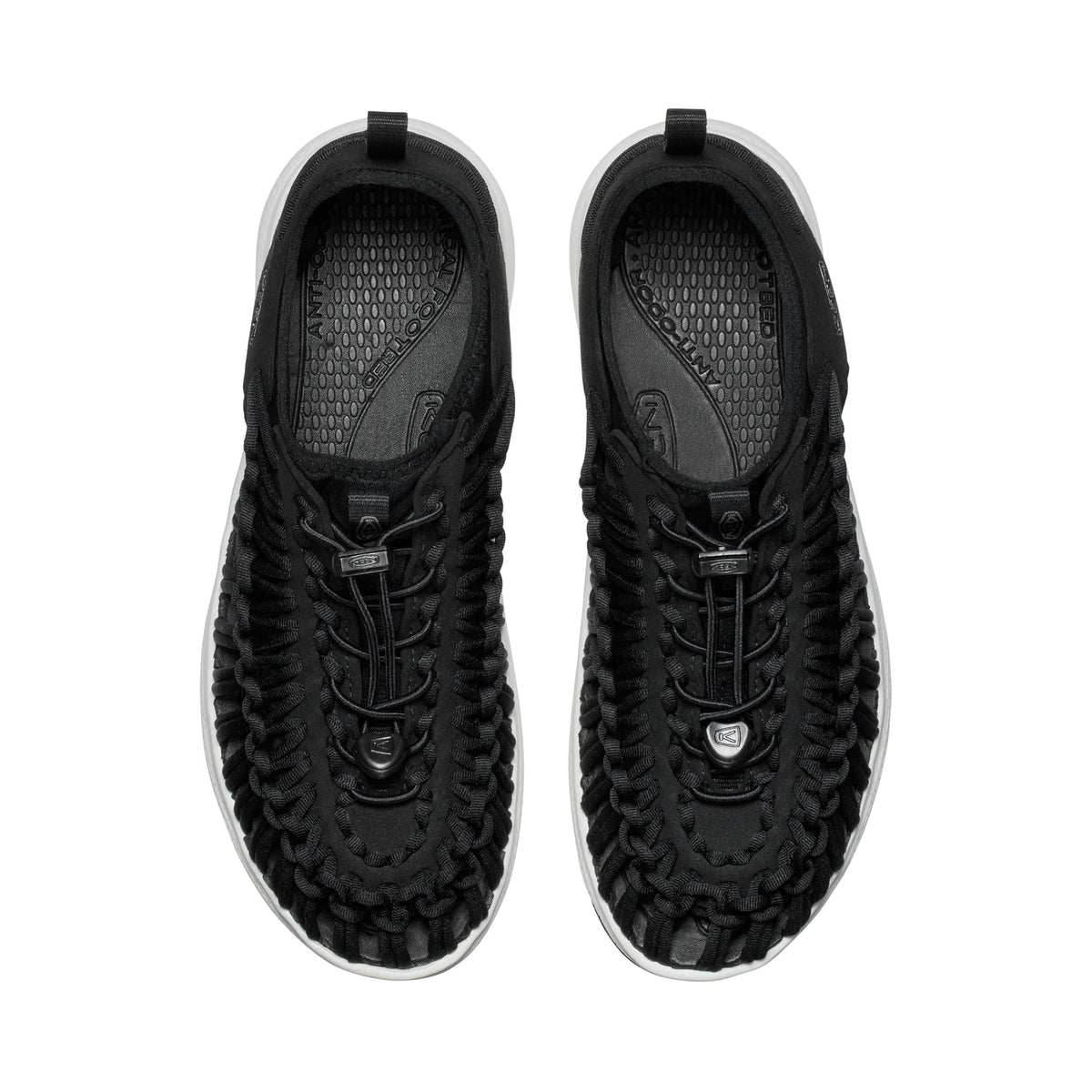 MENS UNEEK O3 FLAT SANDALS BLACK /STAR WHITE - Sole Therapy