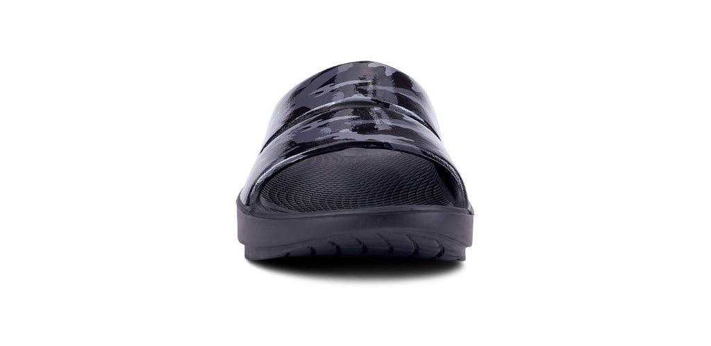OOFOS UNISEX OOAHH LIMITED SLIDE SANDALS- BLACK - Sole Therapy