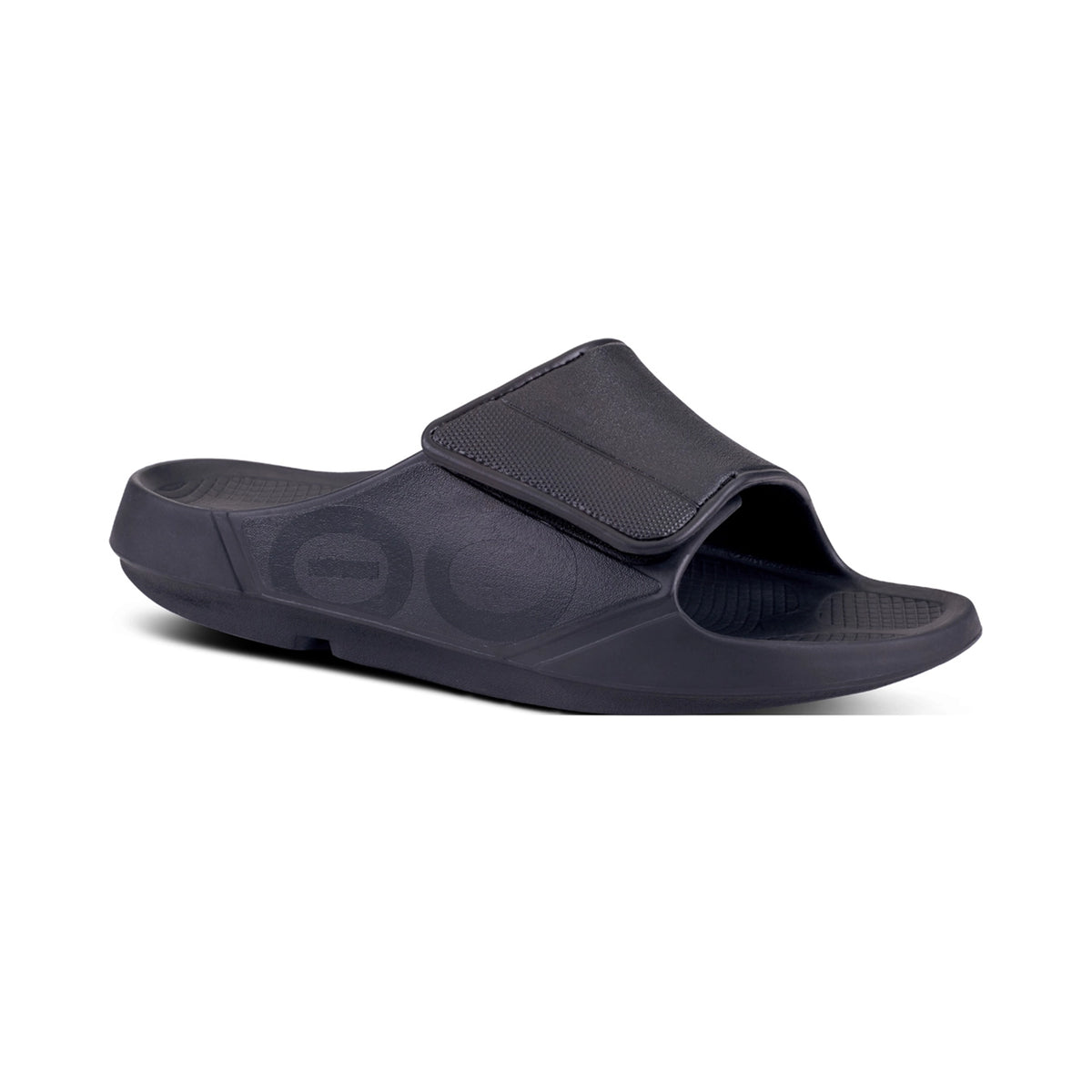 OOFOS UNISEX OOAHH SPORT FLEX SANDAL - MATTE BLACK - Sole Therapy