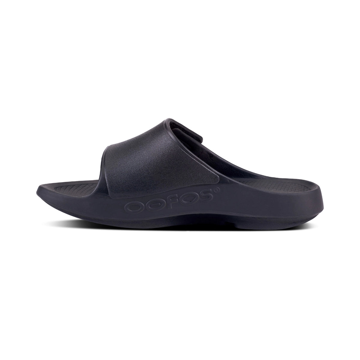 OOFOS UNISEX OOAHH SPORT FLEX SANDAL - MATTE BLACK - Sole Therapy