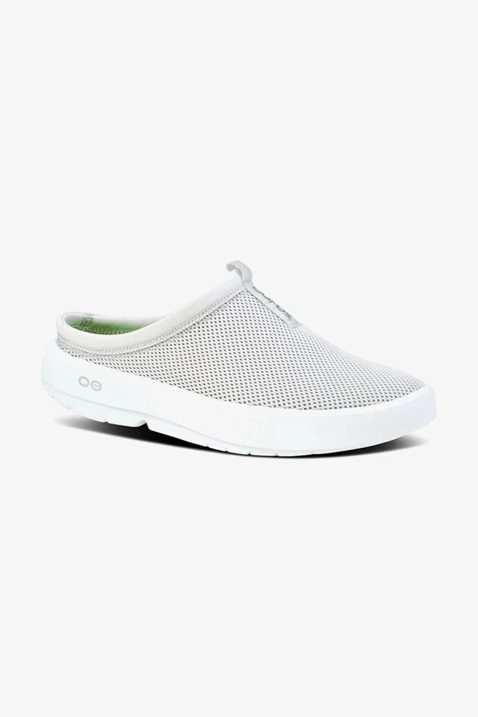 OOFOS WOMEN OOCOOZIE SPORT MULE - WHITE GREY - Sole Therapy