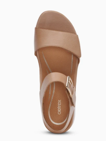 Ariel Adjustable Quarter Strap Wedge Sand