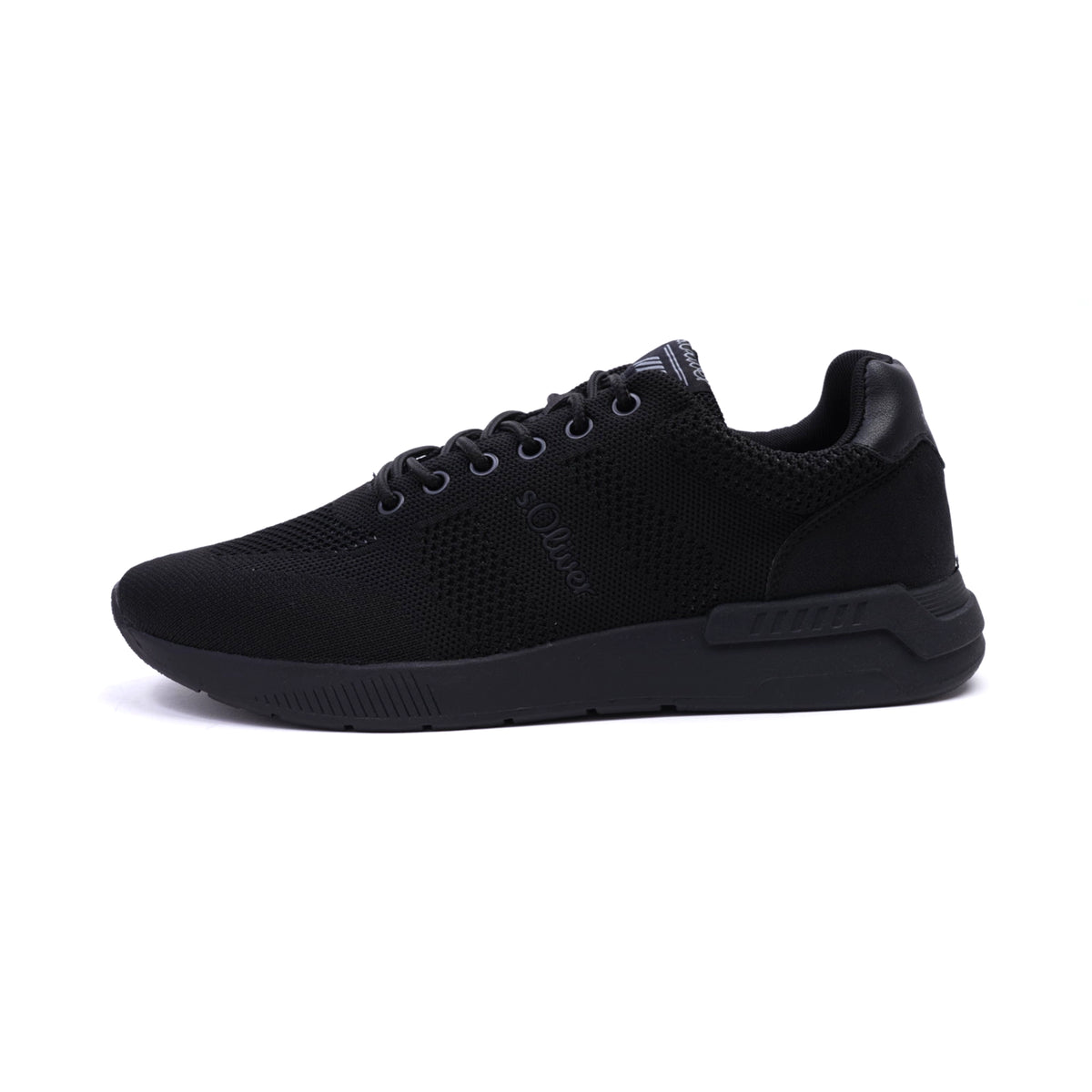 S.Oliver Breathable Men's Knit Sneakers Black - Sole Therapy