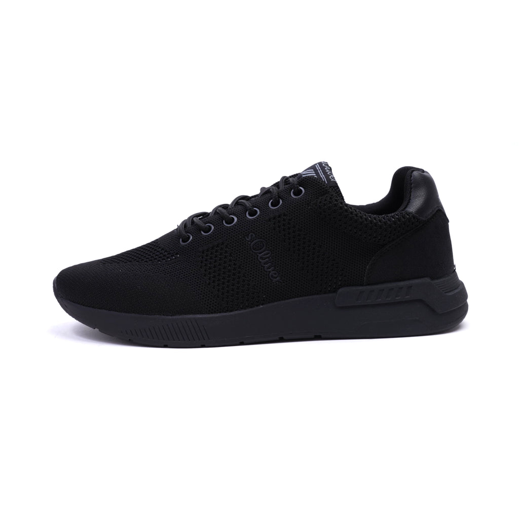 S.Oliver Breathable Men's Knit Sneakers Black - Sole Therapy