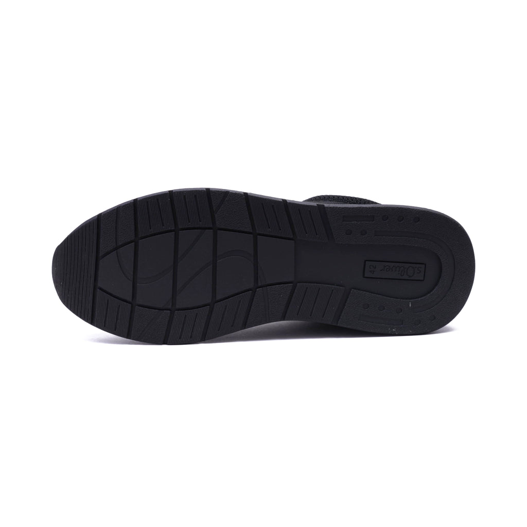 S.Oliver Breathable Men's Knit Sneakers Black - Sole Therapy