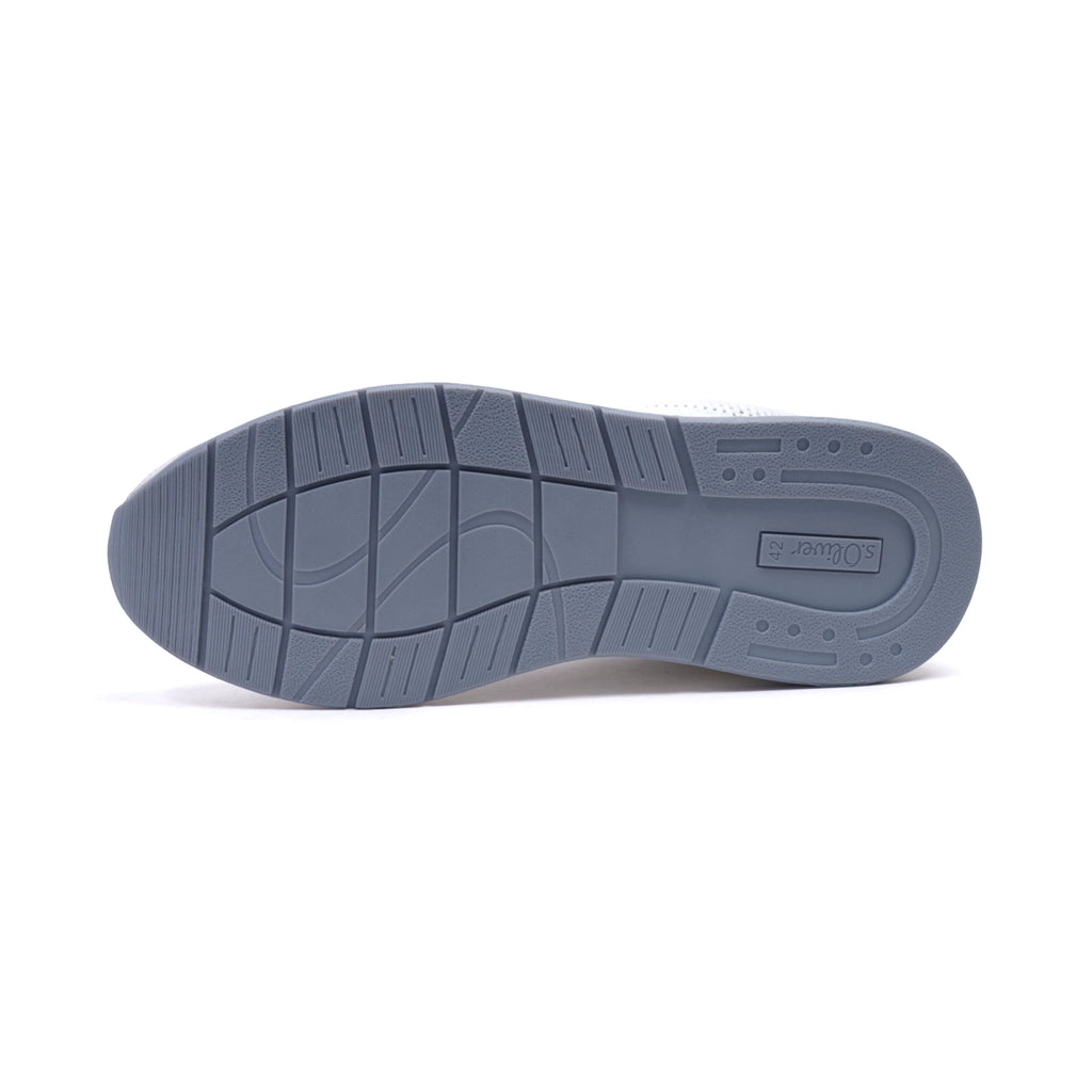 S.Oliver Breathable Men's Knit Sneakers White Grey - Sole Therapy