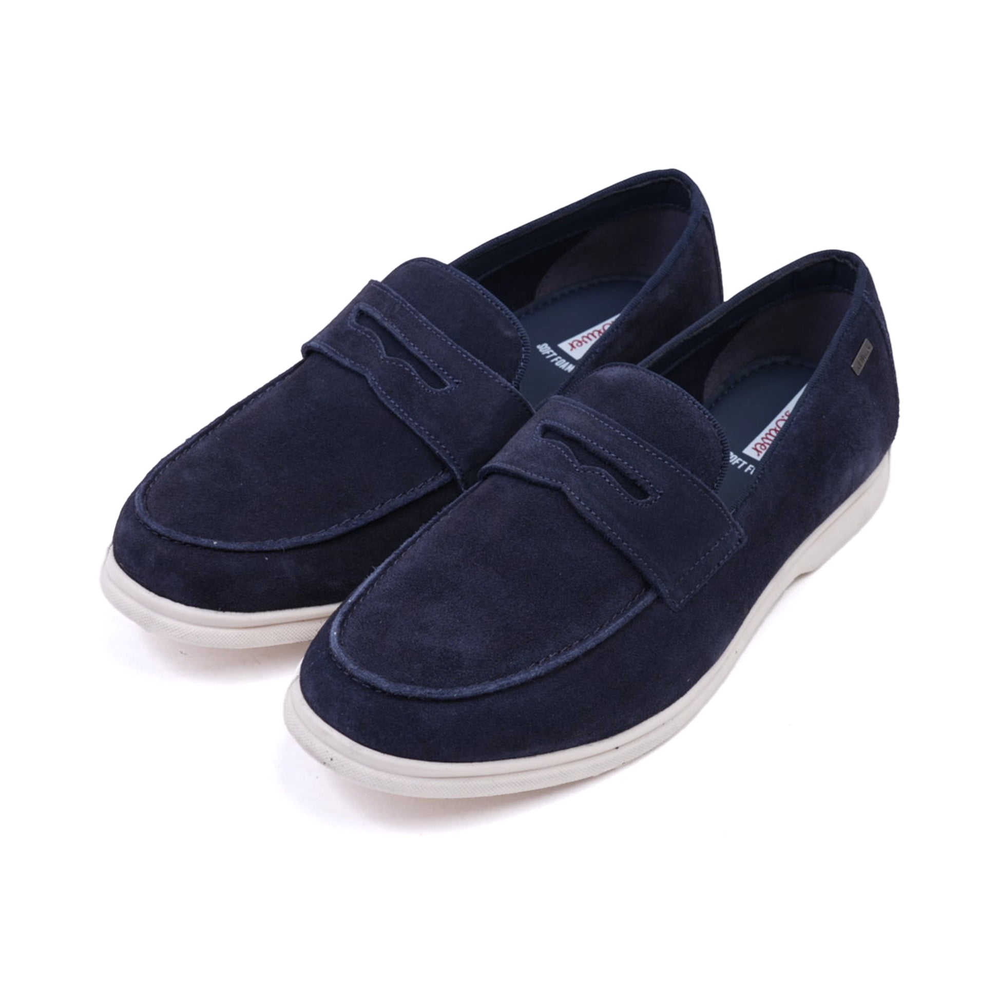S. Oliver Men's Soft Foam Suede Casual Loafers Navy - Sole Therapy