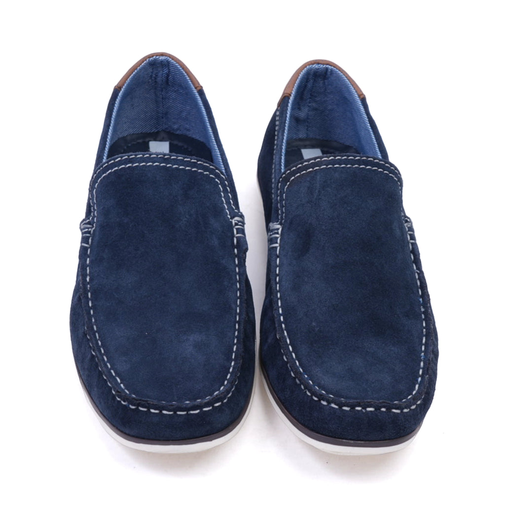 S.Oliver Men's Suede Loafers with Leather Trim Navy - Sole Therapy