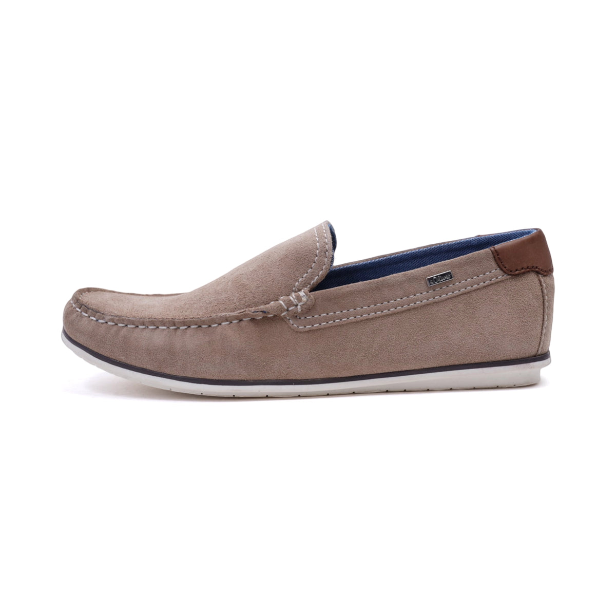 S.Oliver Men's Suede Loafers with Leather Trim Sand - Sole Therapy