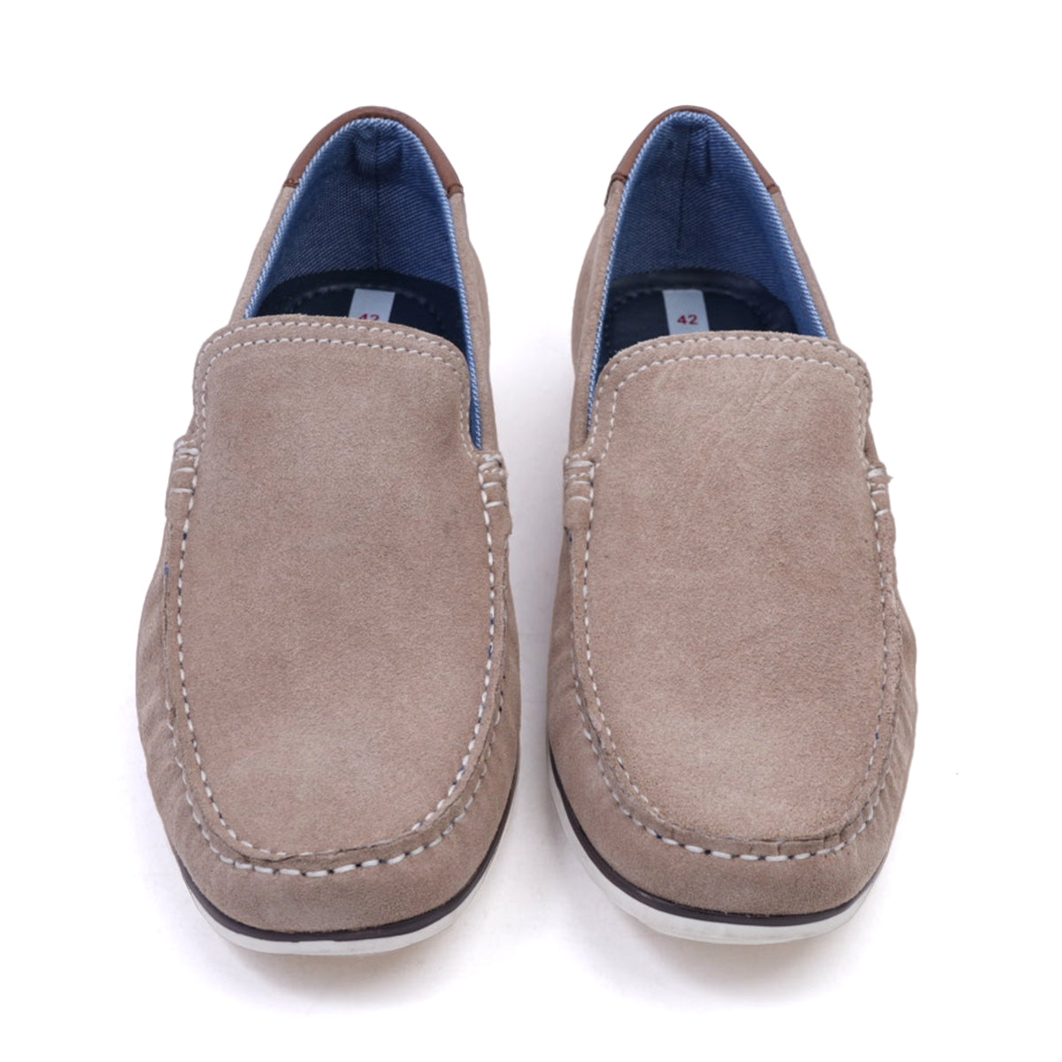 S.Oliver Men's Suede Loafers with Leather Trim Sand - Sole Therapy