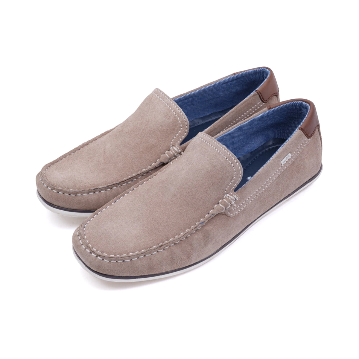 S.Oliver Men's Suede Loafers with Leather Trim Sand - Sole Therapy