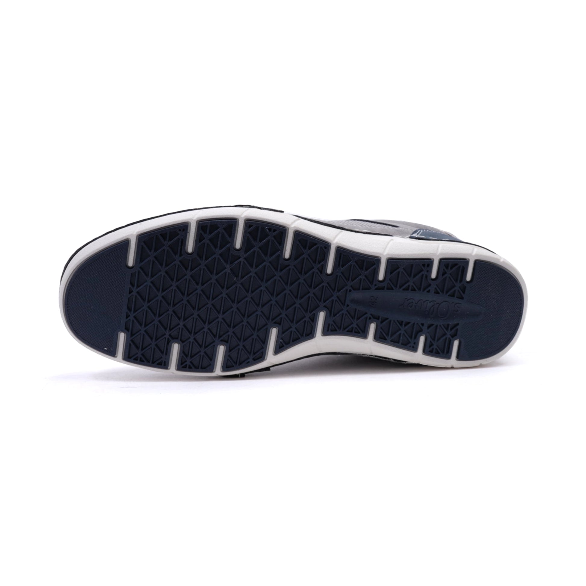 S. Oliver Men's Suede and Mesh Sneakers Grey - Sole Therapy