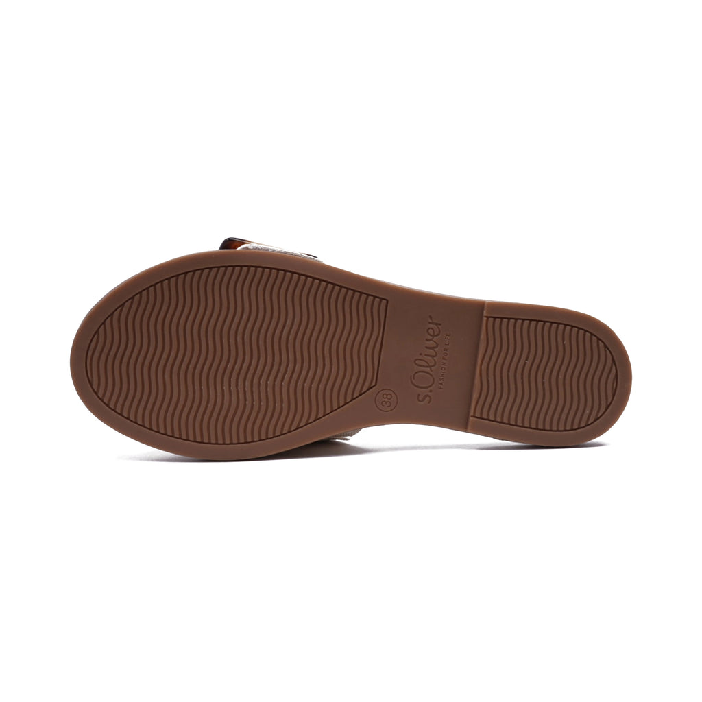 S. Oliver Soft Foam Buckle Sandals Champagne - Sole Therapy