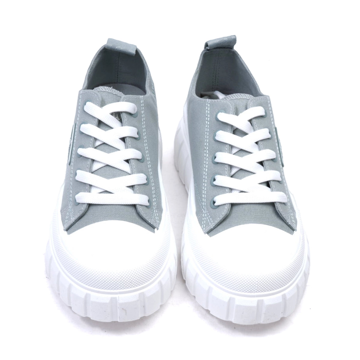 S. Oliver Women's Canvas Sneakers with Platform Sole Grey - Sole Therapy