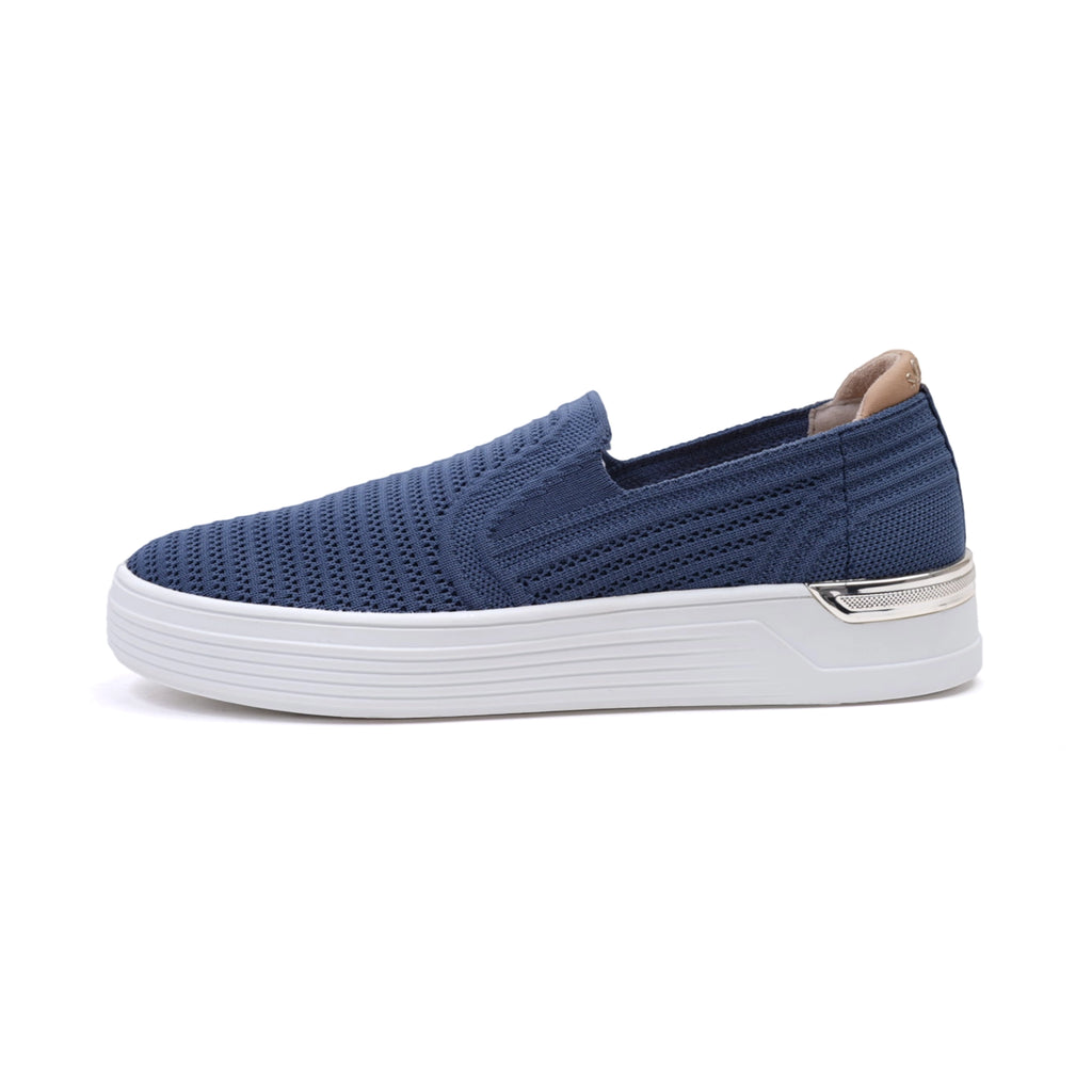 S. Oliver Women's Knitted Slip-On Sneakers Navy - Sole Therapy