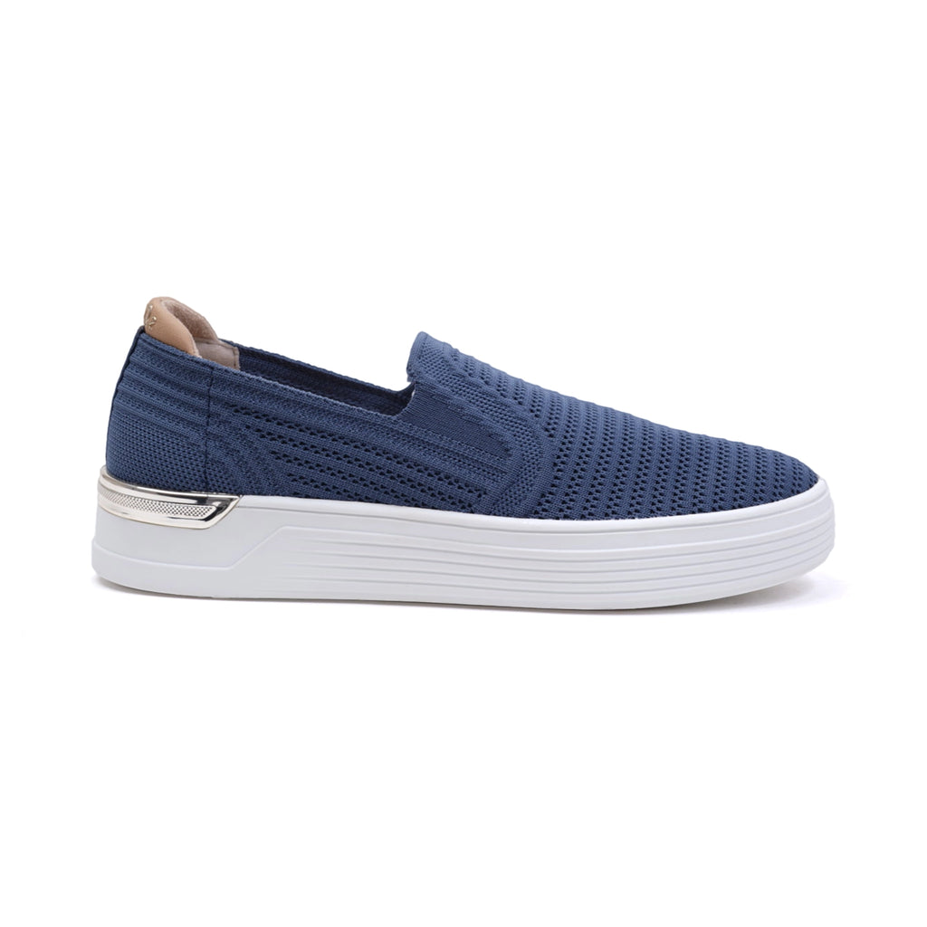 S. Oliver Women's Knitted Slip-On Sneakers Navy - Sole Therapy