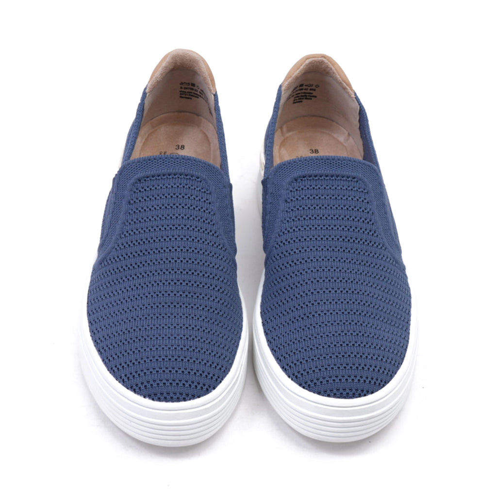 S. Oliver Women's Knitted Slip-On Sneakers Navy - Sole Therapy