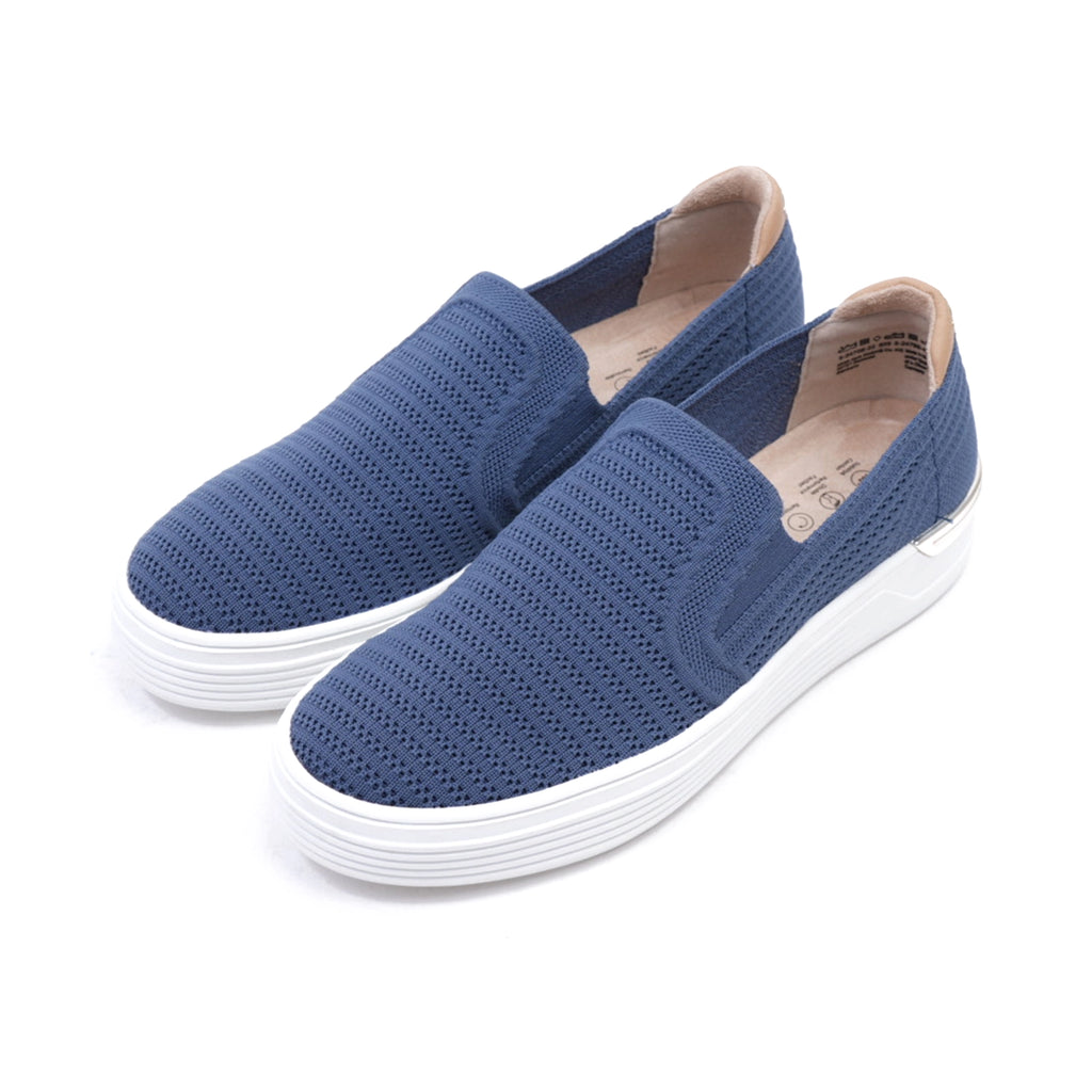 S. Oliver Women's Knitted Slip-On Sneakers Navy - Sole Therapy