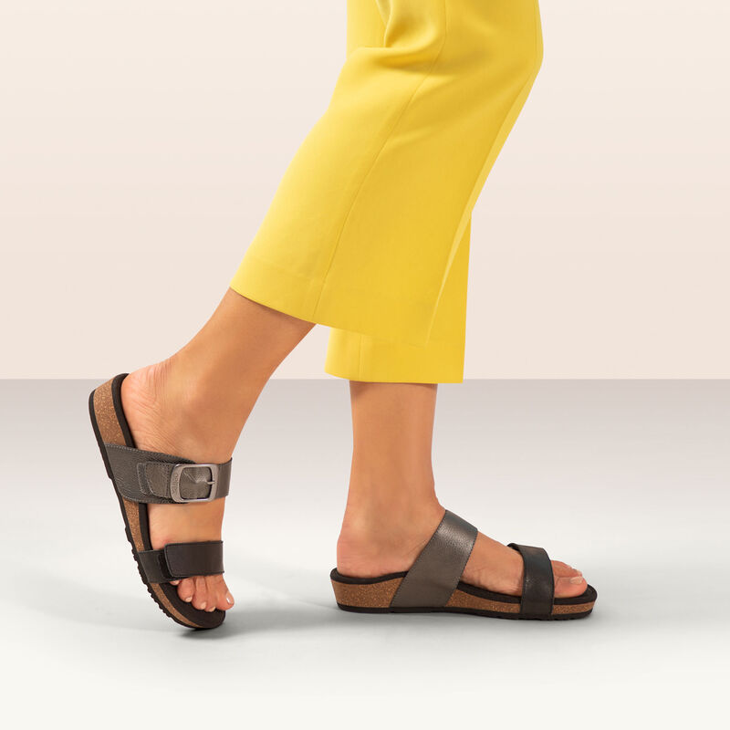 Aetrex Daisy Adjustable Slide Black (LSDATXSC540W)