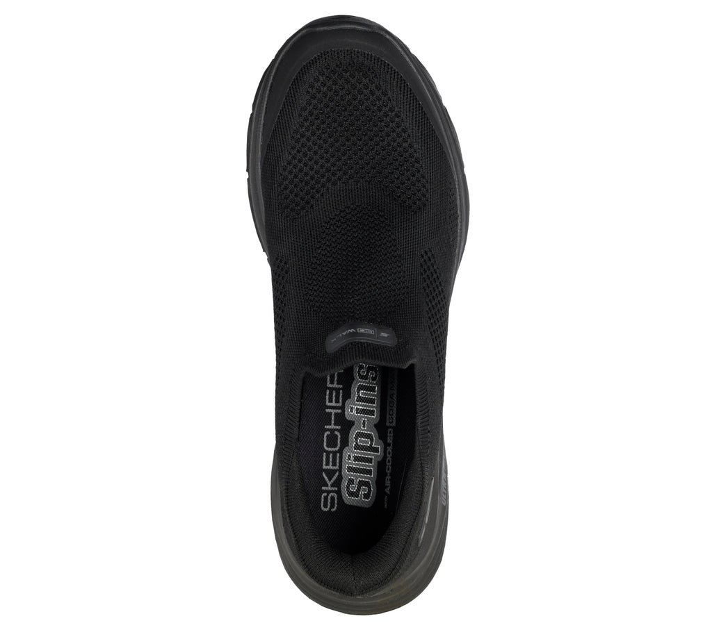 SKECHER MENS GO WALK 8 - BLACK/BLACK - Sole Therapy