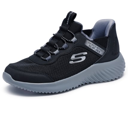 SKECHERS CHILDREN  BOUNDER - BLACK CHARCOAL - Sole Therapy