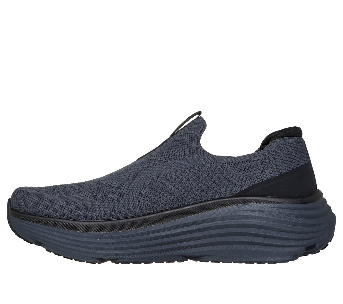 SKECHERS MAX CUSHIONING ENDEAVOUR MEN WALKING SHOES - CHARCOAL BLACK - Sole Therapy