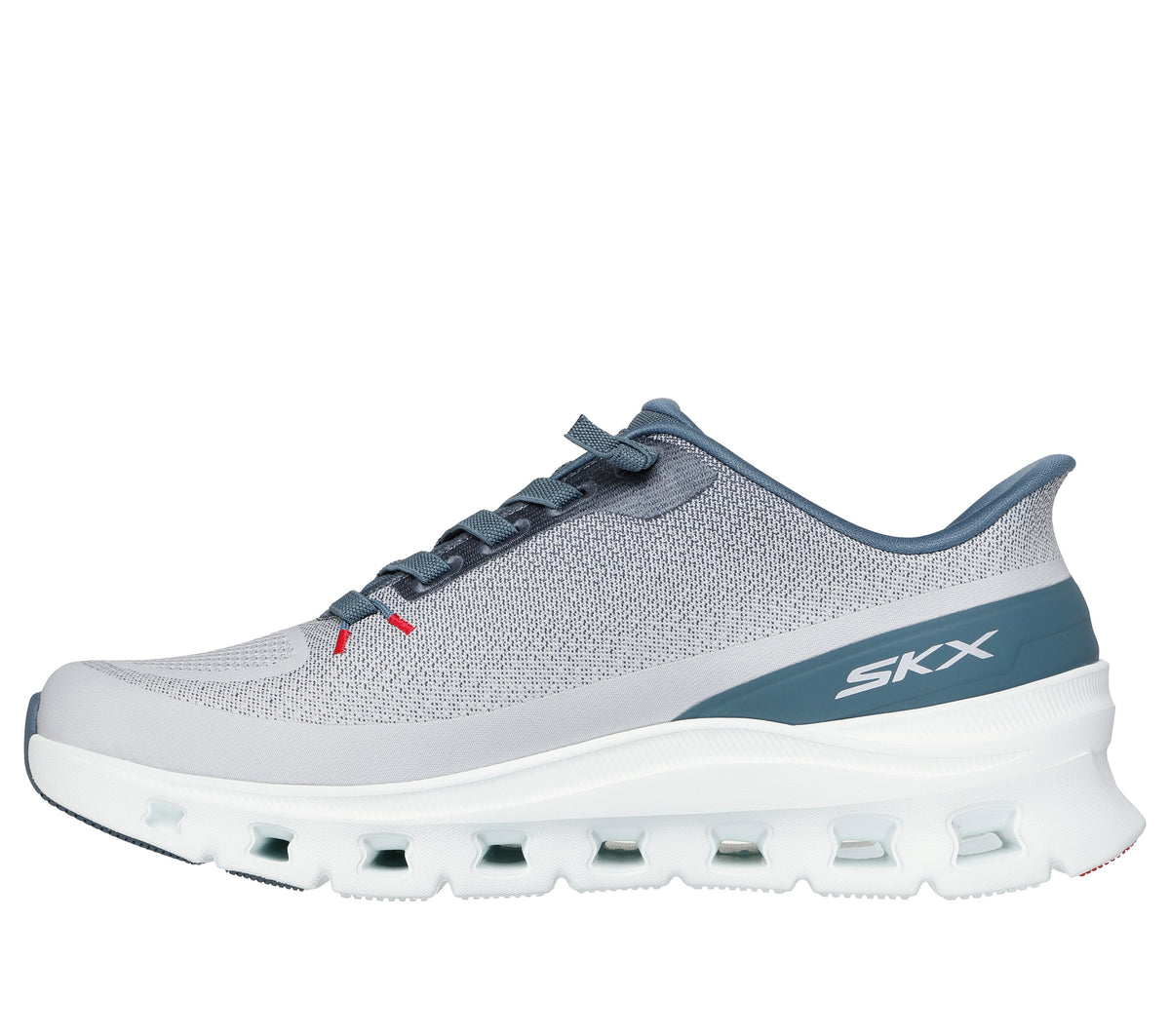 SKECHERS MEN'S HANDS FREE SLIP-INS: ARCH FIT GLIDE-STEP PRO - LIGHT GRAY BLUE - Sole Therapy