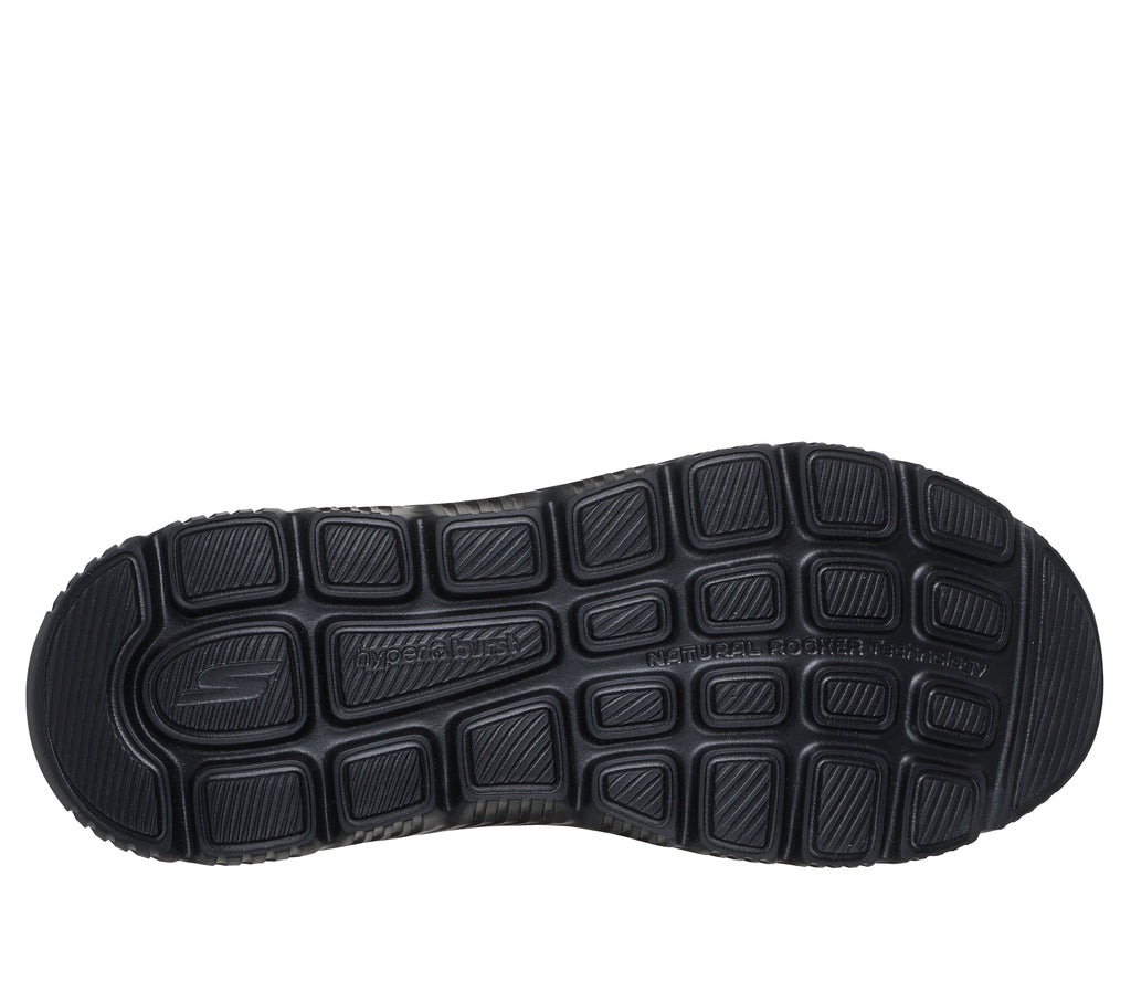 SKECHERS MENS GO WALK MAX CUSHIONING HYPER BURST BLACK/ BLACK - Sole Therapy