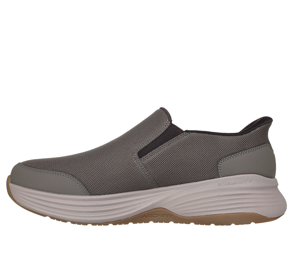 SKECHERS MENS  GO WALK STABILITY 2.0 - DARK TAUPE - Sole Therapy