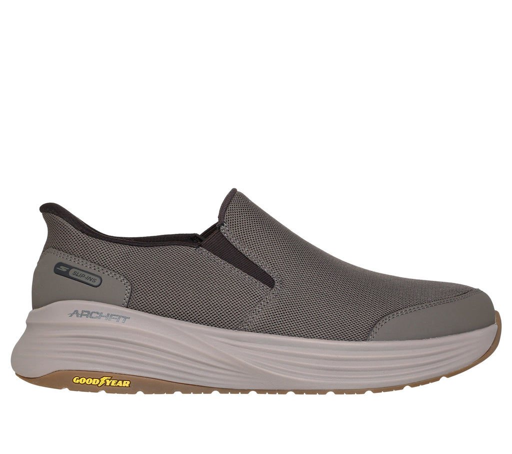SKECHERS MENS  GO WALK STABILITY 2.0 - DARK TAUPE - Sole Therapy
