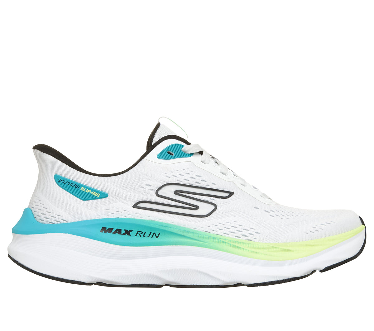 SKECHERS MENS MAX RUN PERFORMANCE - WHITE MULTI - Sole Therapy