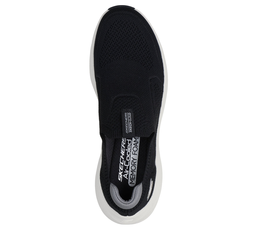 SKECHERS MENS SKECH CLOUD - BLACK - Sole Therapy