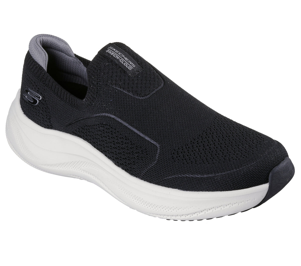 SKECHERS MENS SKECH CLOUD - BLACK - Sole Therapy