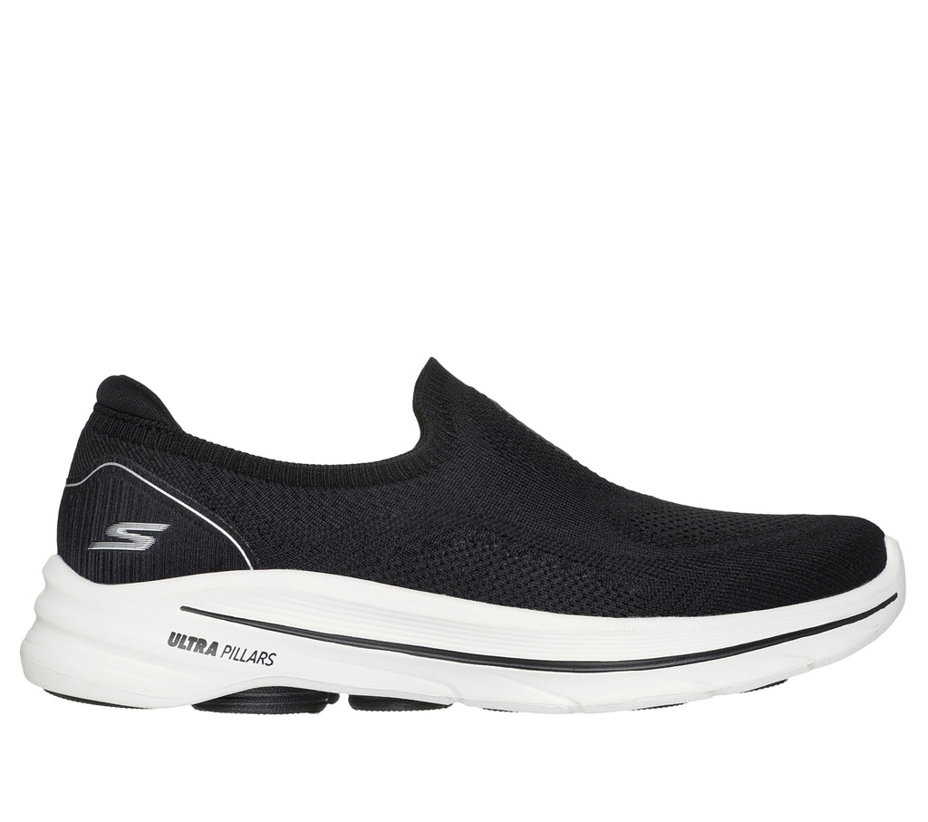 SKECHERS WOMEN'S GO WALK 8 - BLACK/WHITE - Sole Therapy